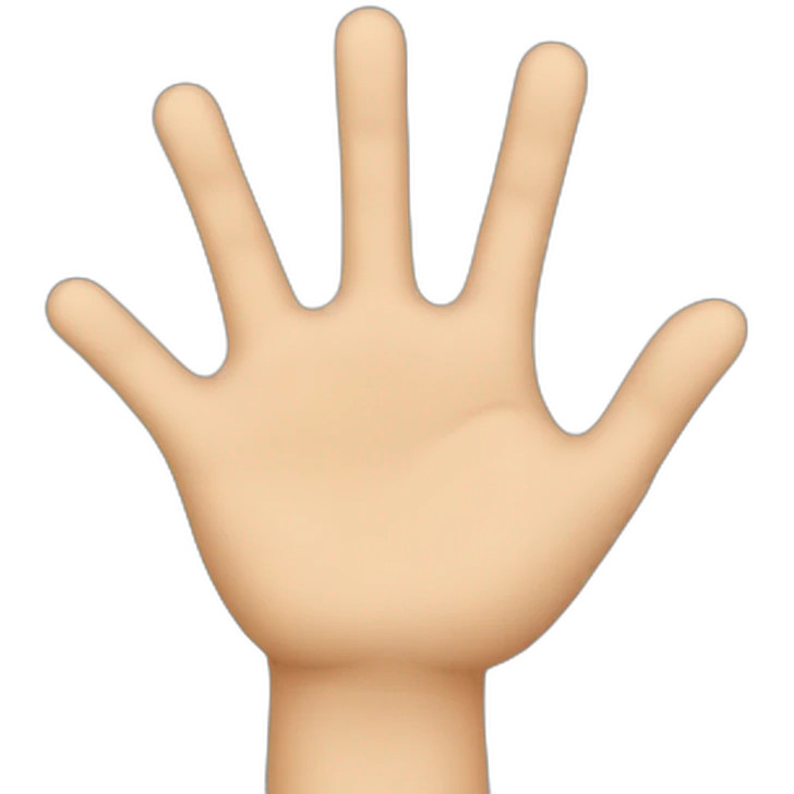 3 with hand emoji