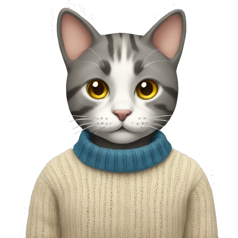 Cat with a sweater  emoji