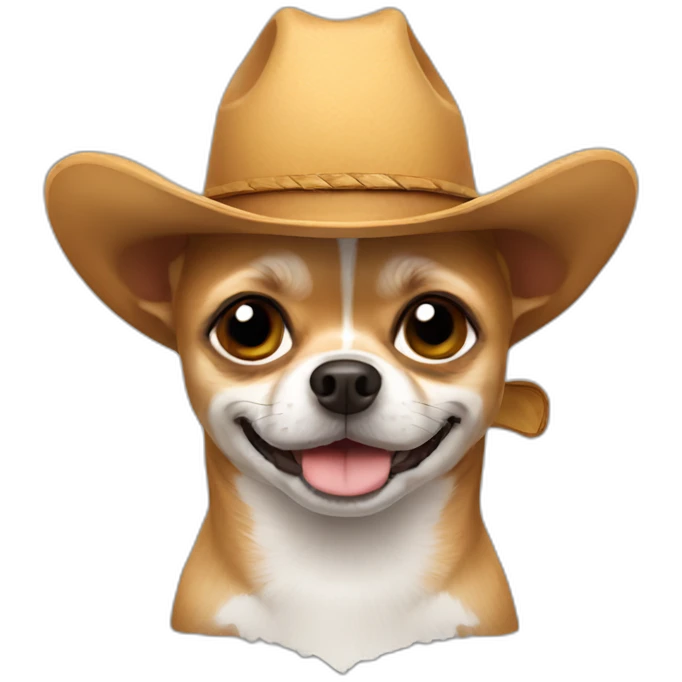 Chihuahua Cowboy Hat emoji