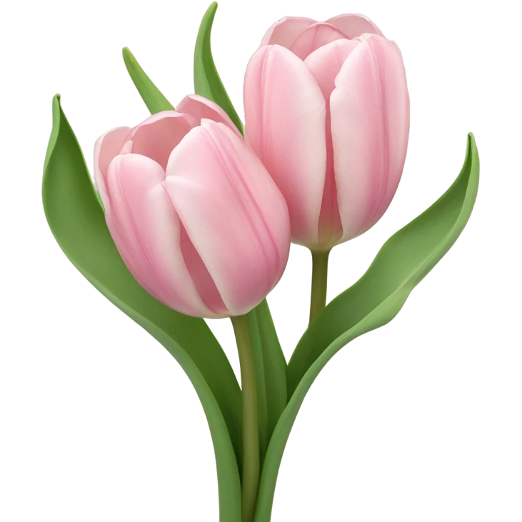light pink tulips emoji