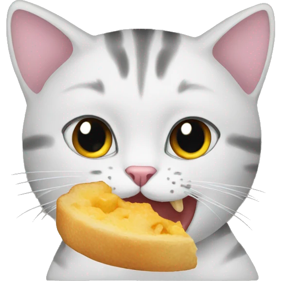 Cat eating emoji