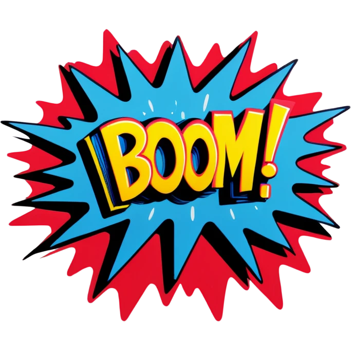 Pop art boom emoji
