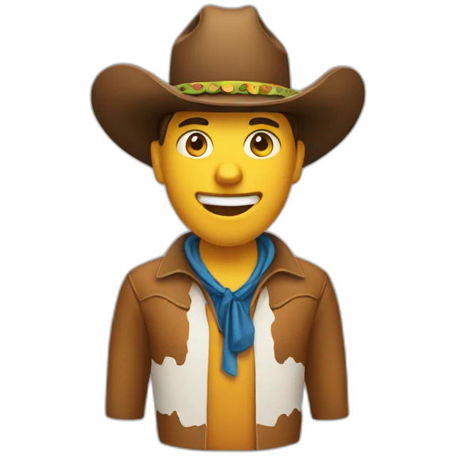 Cowboy-in-burger emoji