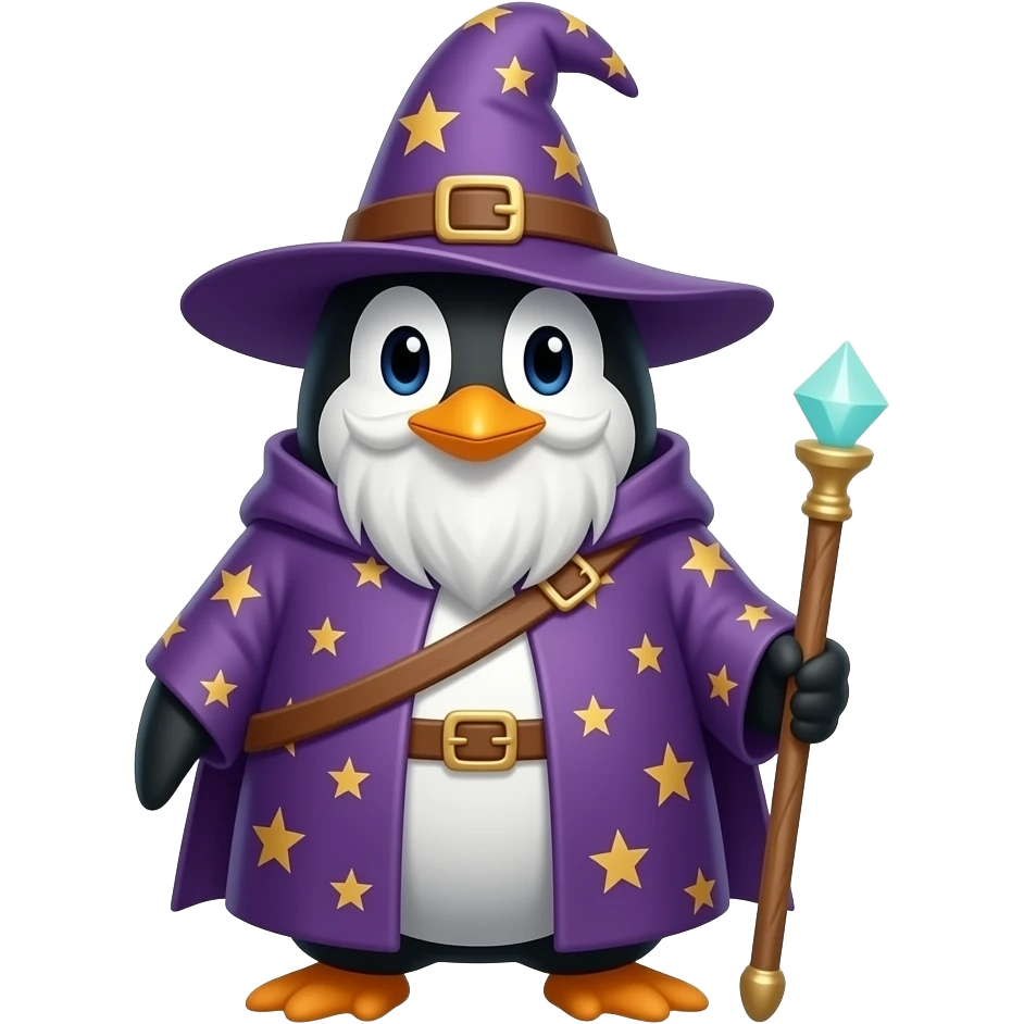 Penguin Wizard emoji