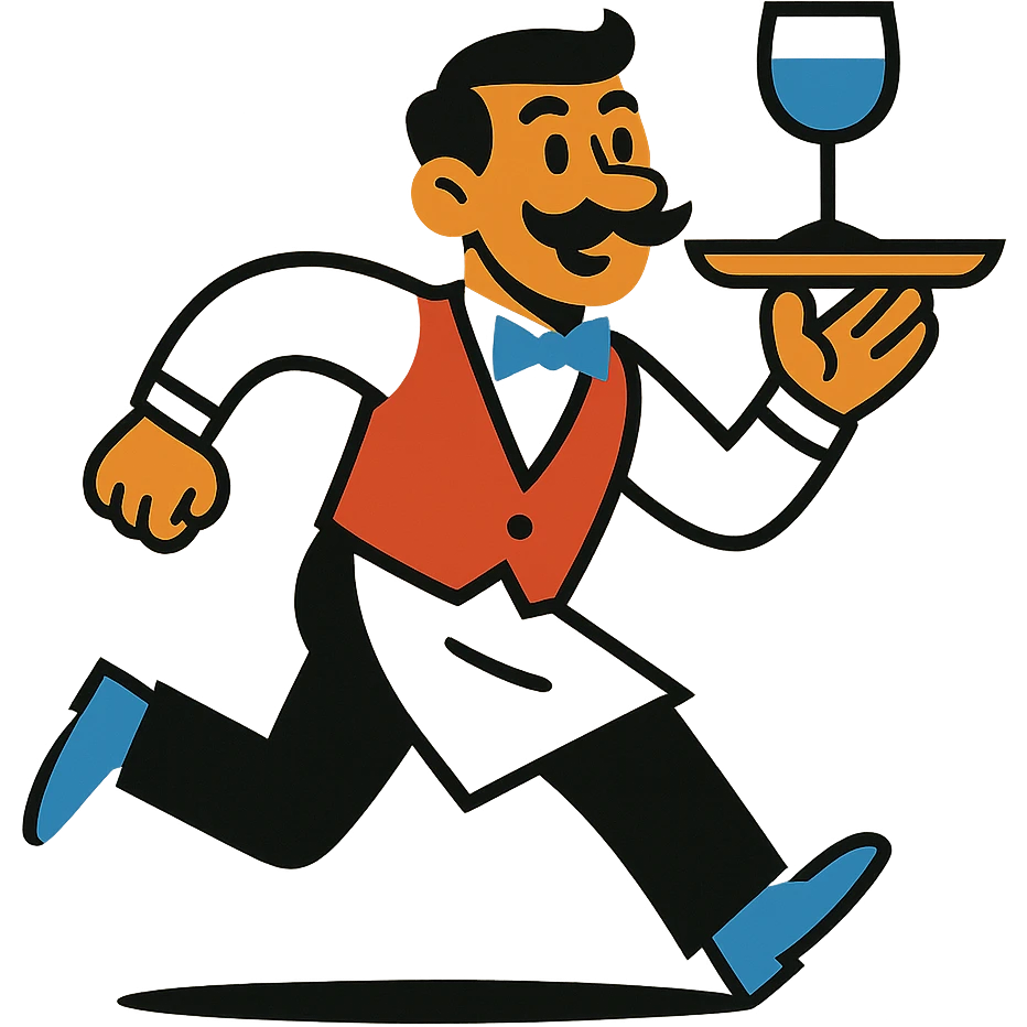 hurrying waiter emoji