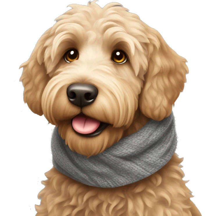 labradoodle-in-the-scarf emoji