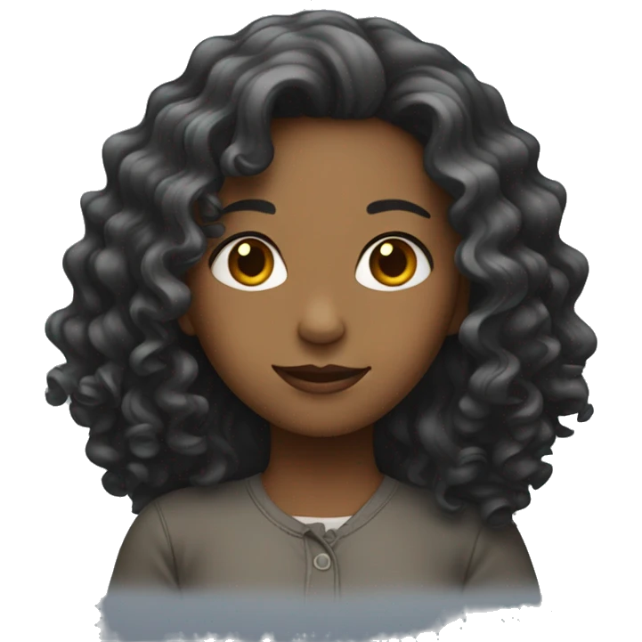 The girl with wavy hair emoji