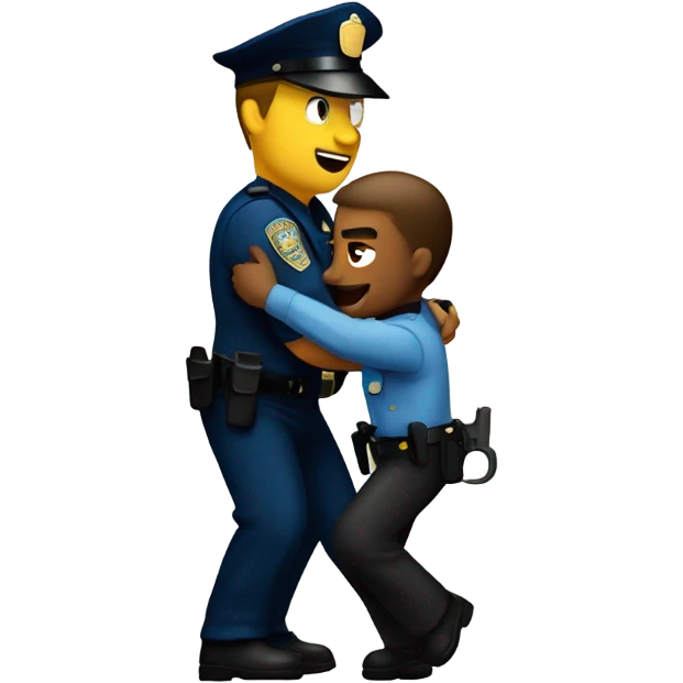 Cop arresting a guy  emoji