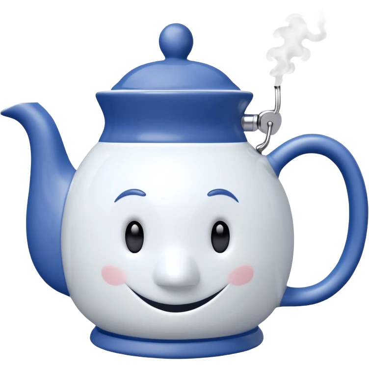 Matching mug of tea and teapot with Disney symbol emoji