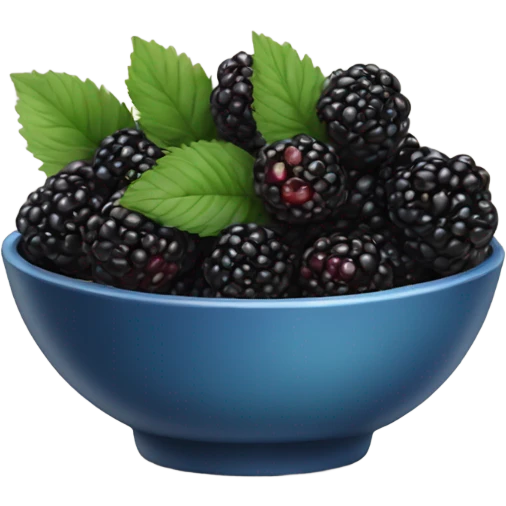 a bowl of Blackberries emoji