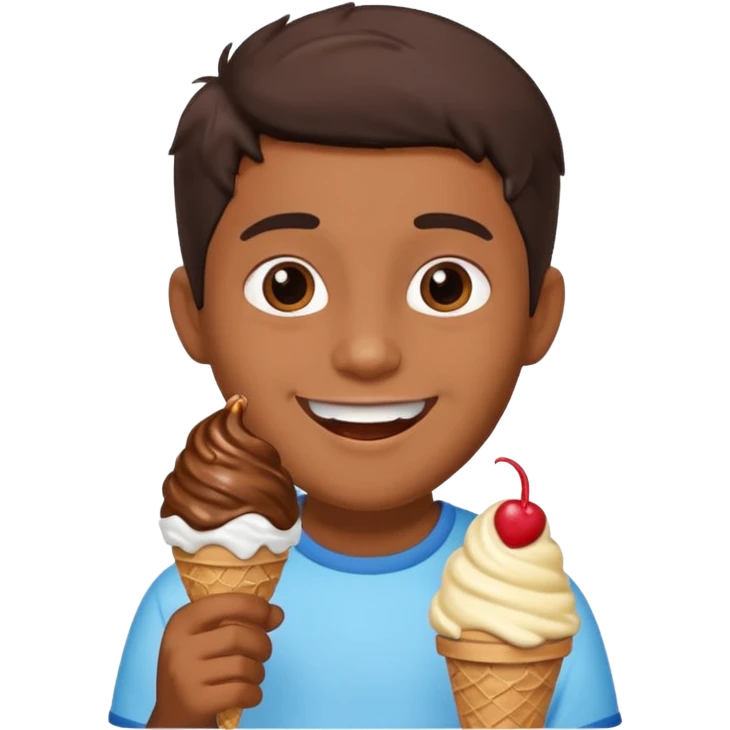 Manan eating ice cream  emoji