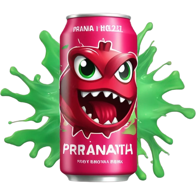 Pomegranate Piranha Energy Drink  emoji