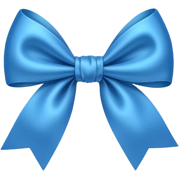 create a blue color bow emoji