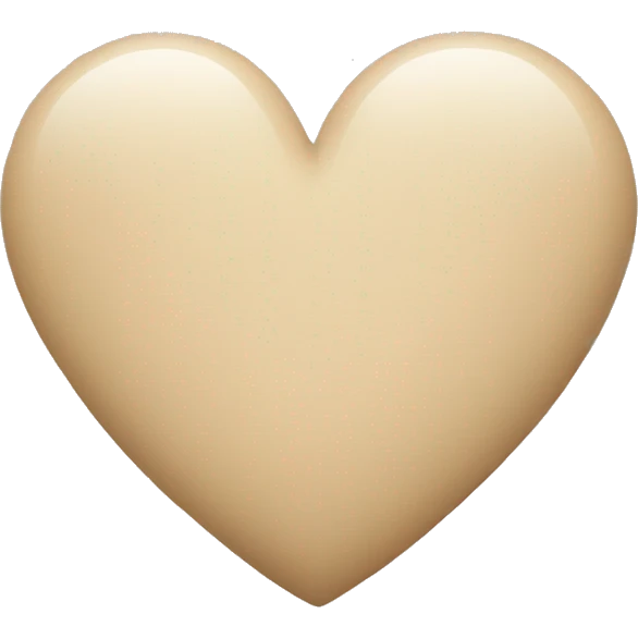 Beige heart emoji