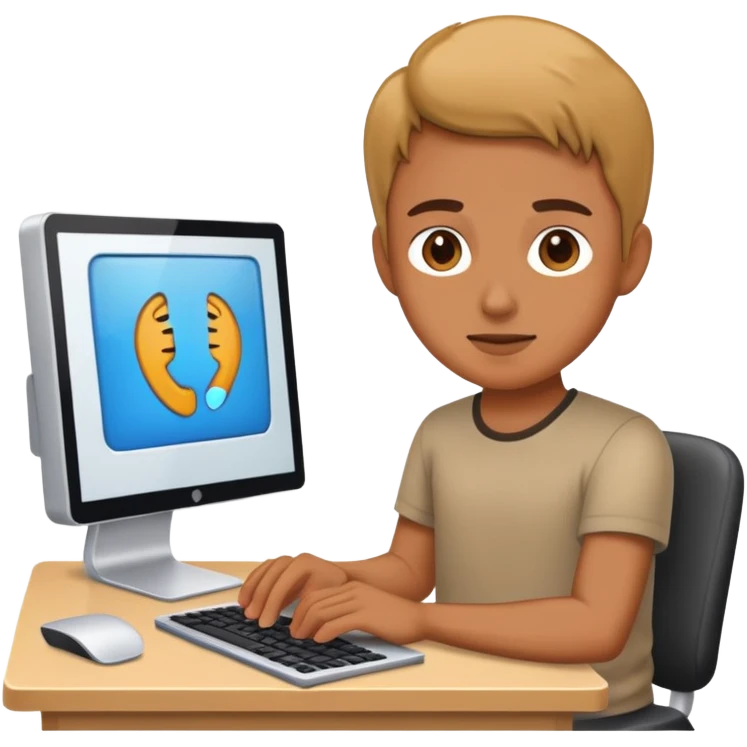 Обычный житель за компом emoji
