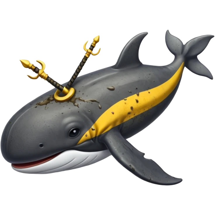 A whale cover with mud and a two bees use sword fighting emoji
