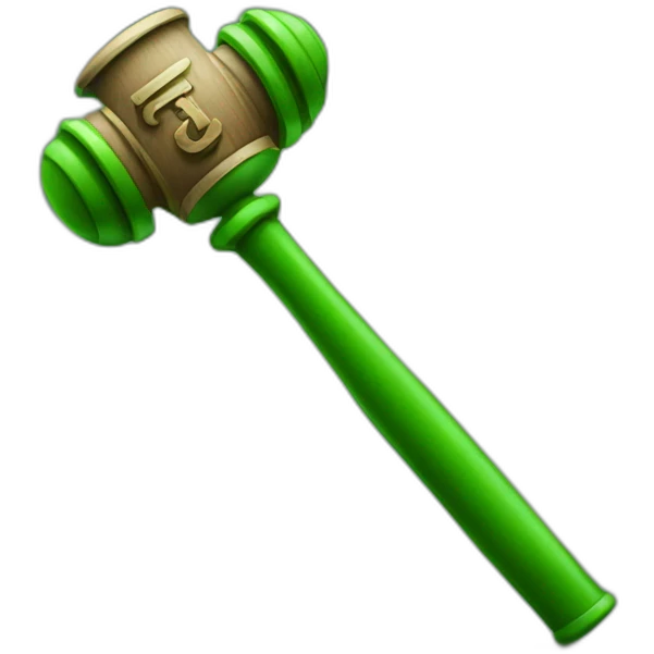 Green AI and judge hammer emoji