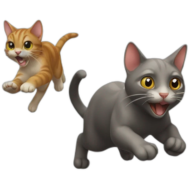cat chasing rat emoji