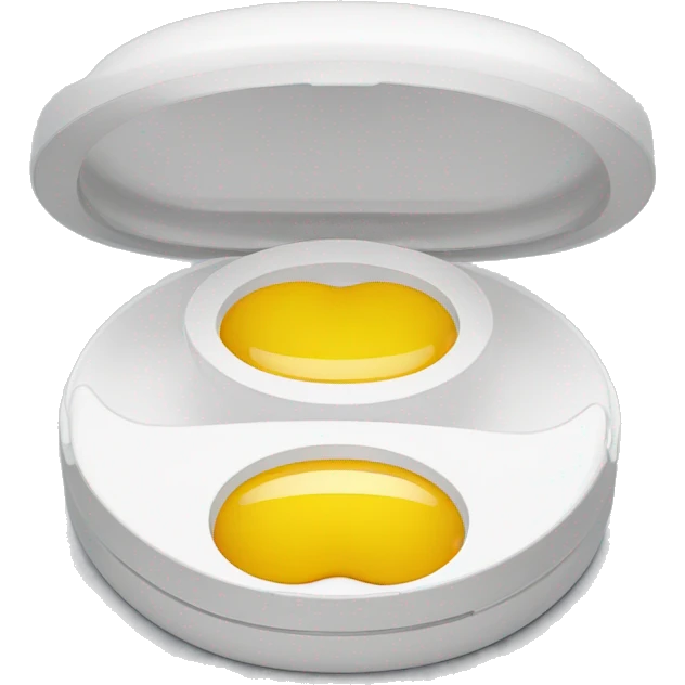 dual compartment screw-top prescription contact lens case emoji