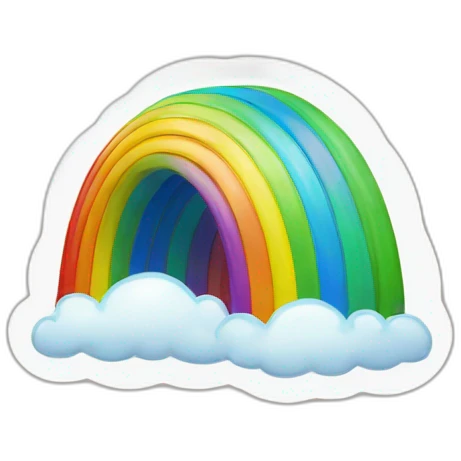 Happy rainbow emoji