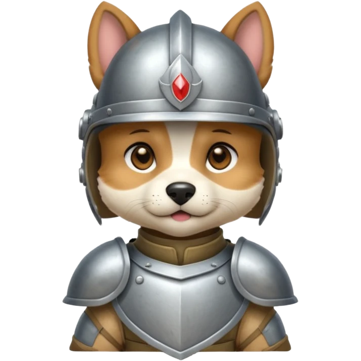 Armored puppy emoji