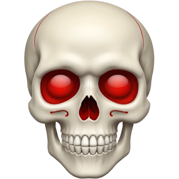 Skull With red border outline  emoji
