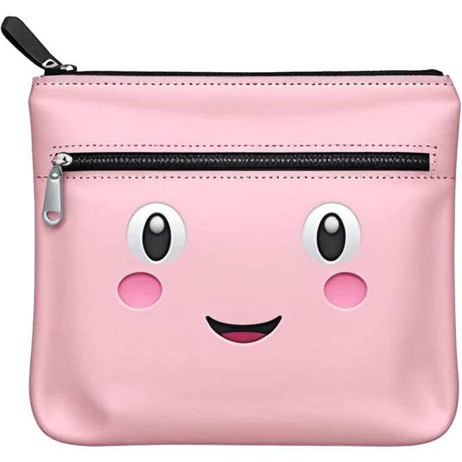 light pink school supplies pouch emoji