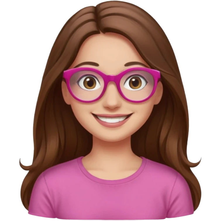 Painting women. smilling   Long hair,  lunette peinture top pink emoji