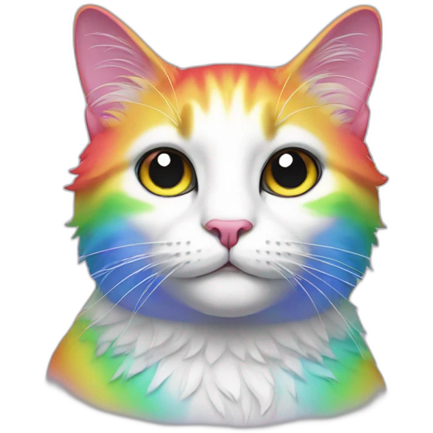Rainbow cat emoji