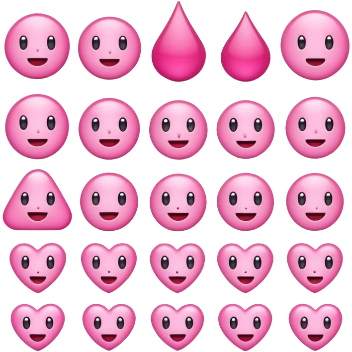 Cute pink emojis  emoji