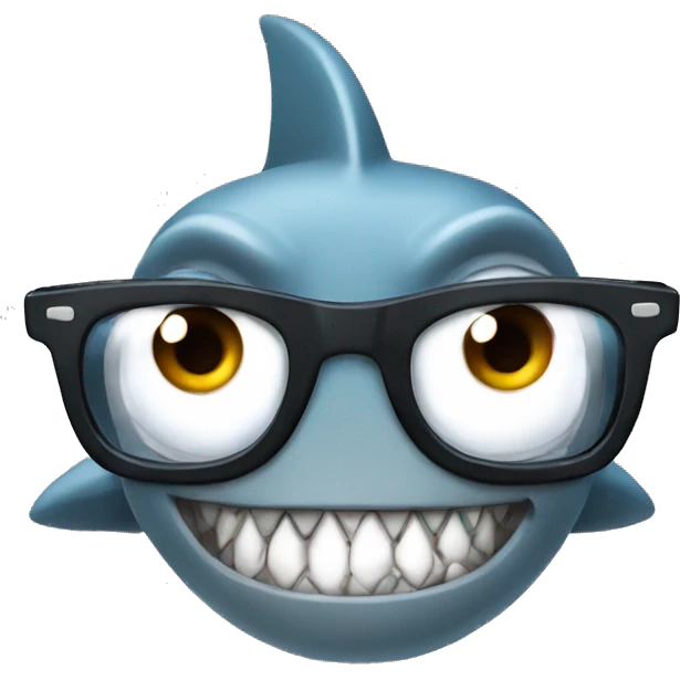 Shark thug glasses emoji
