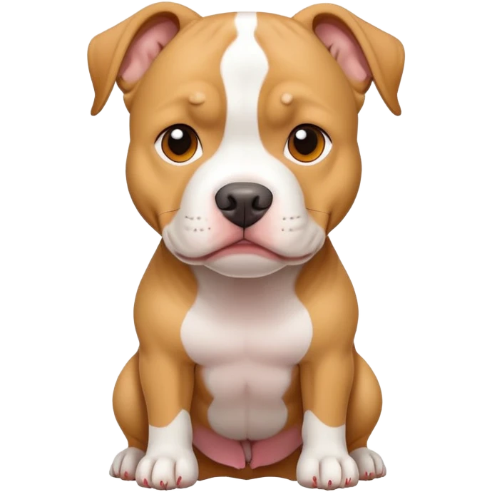 tan and white pitbull terrier dog emoji