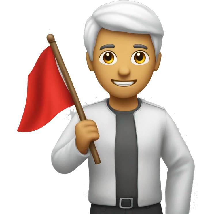 Me waving a red flag emoji