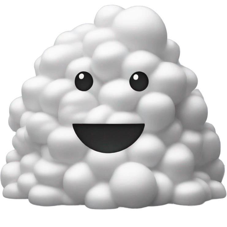 foam pile with a face emoji