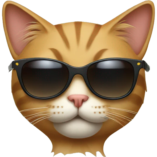 Cat with sunglasses emoji