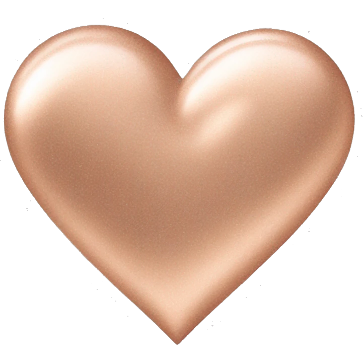 Rose gold heart emoji