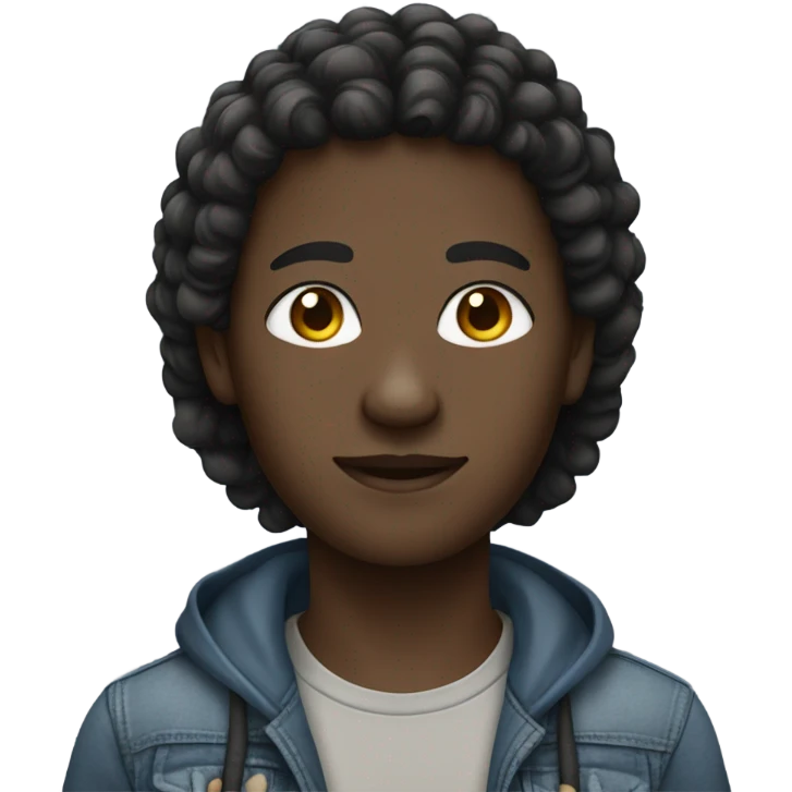A black person emoji