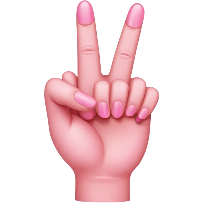 Pink middle finger emoji