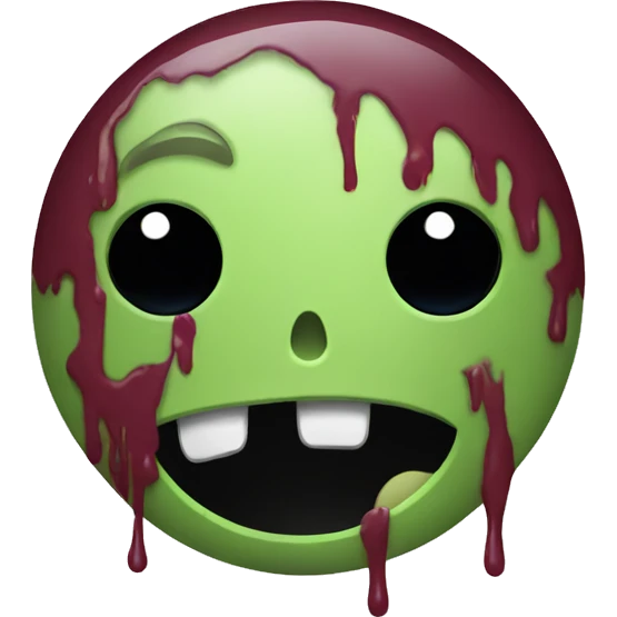 Zombie smiley face emoji