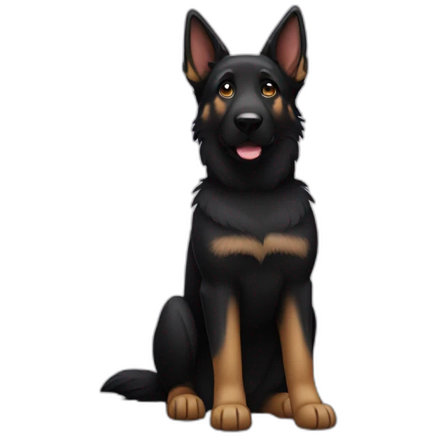 black german shepherd emoji