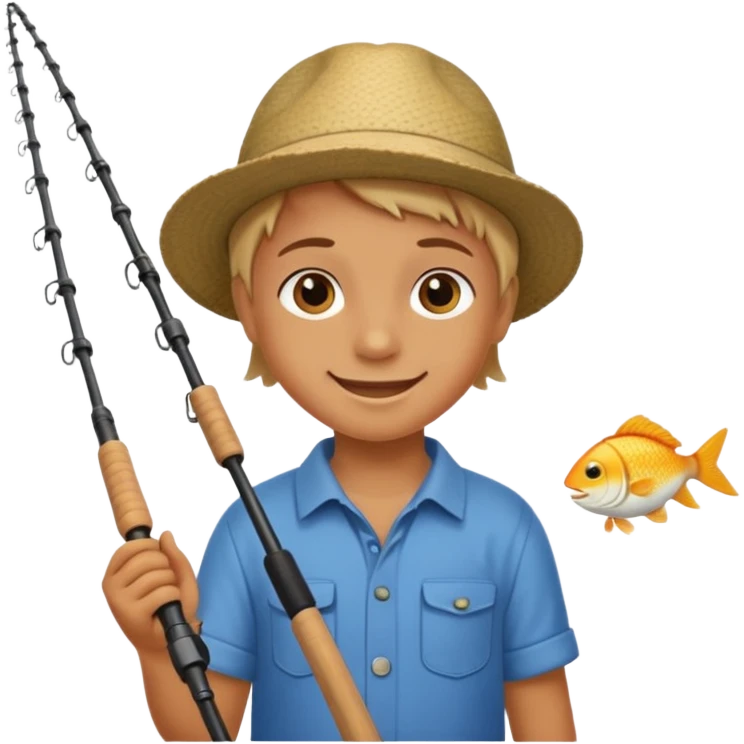 kids fishing rod emoji