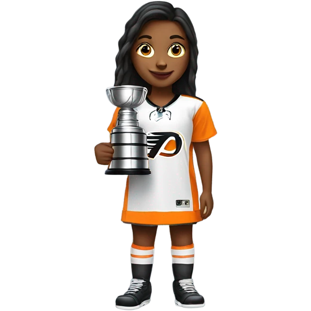 girl holding orange stanley cup emoji