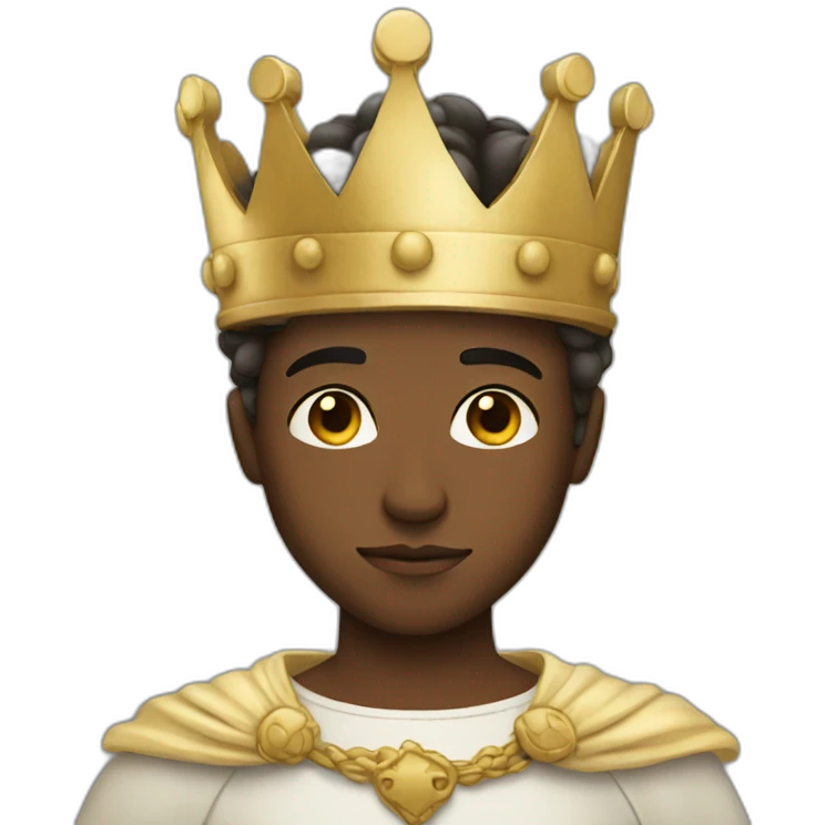 Young King white tired emoji
