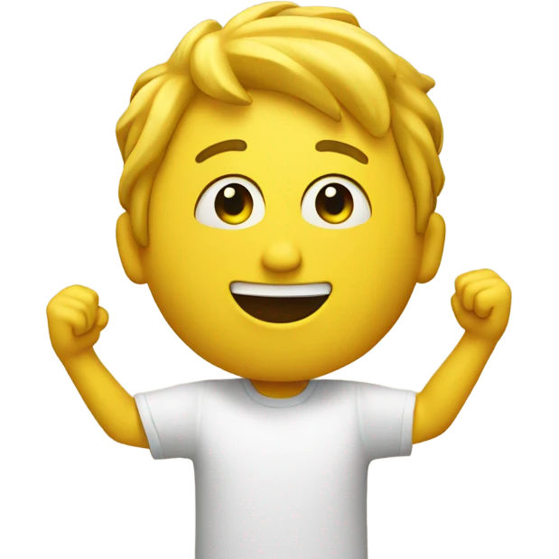 Yellow guy with hands up emoji