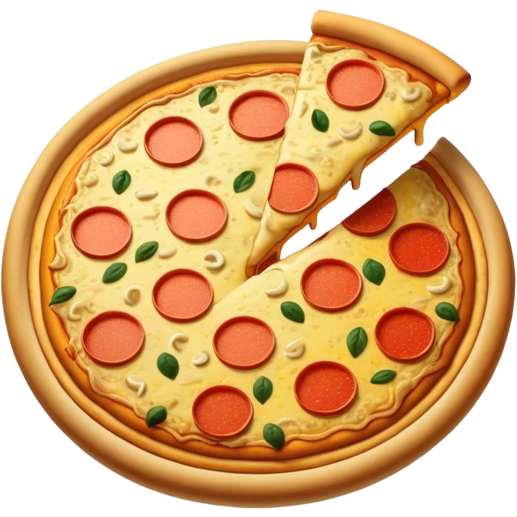 Golden pizza emoji