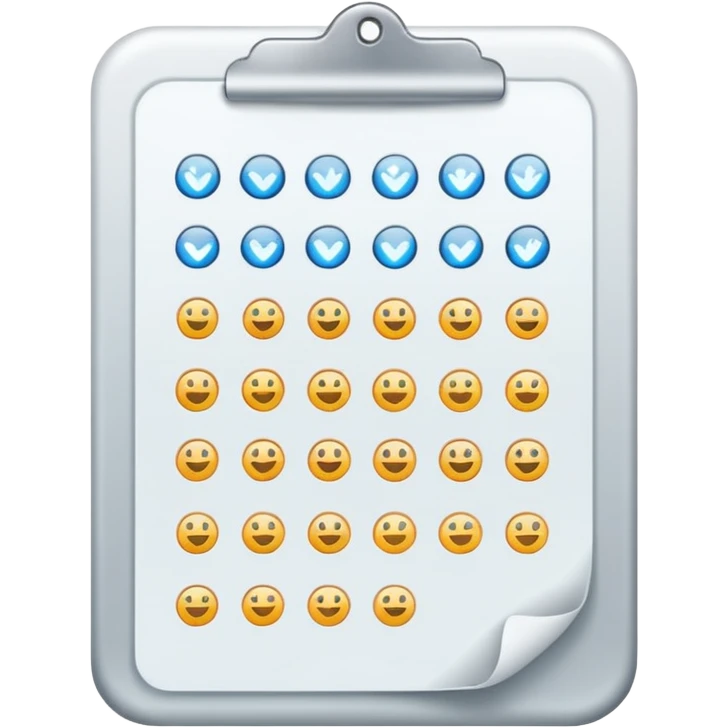 test completion sheet emoji