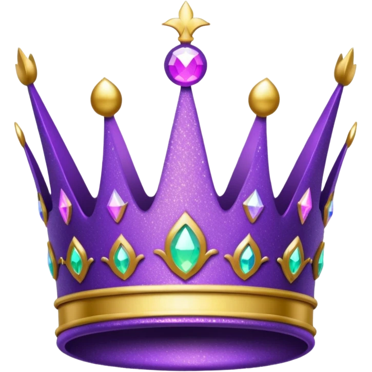 Purple Glitter Crown emoji