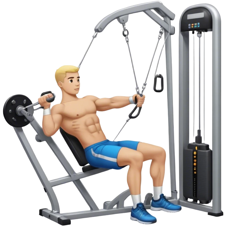 side-view man cable-machine tricep-pushdown emoji