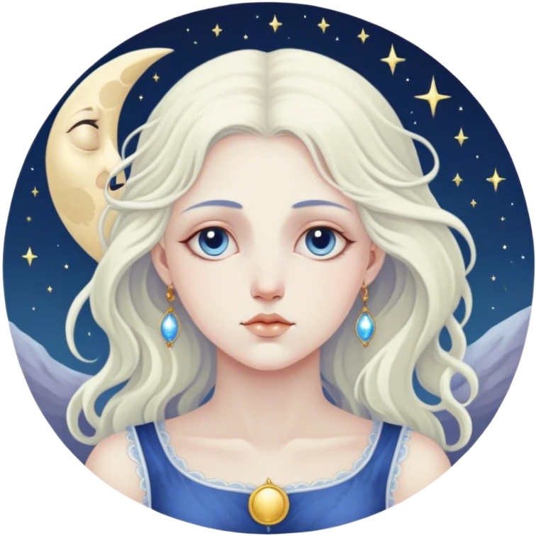 The moon Tarot card emoji