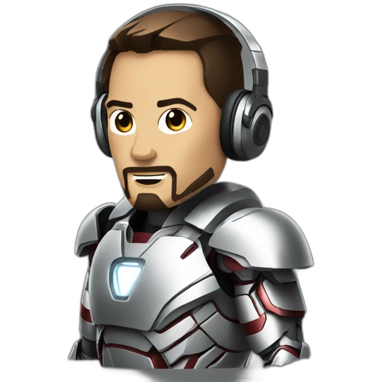 iron man as a dj emoji